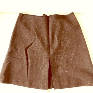 Black mini skirt with multi-color tweed